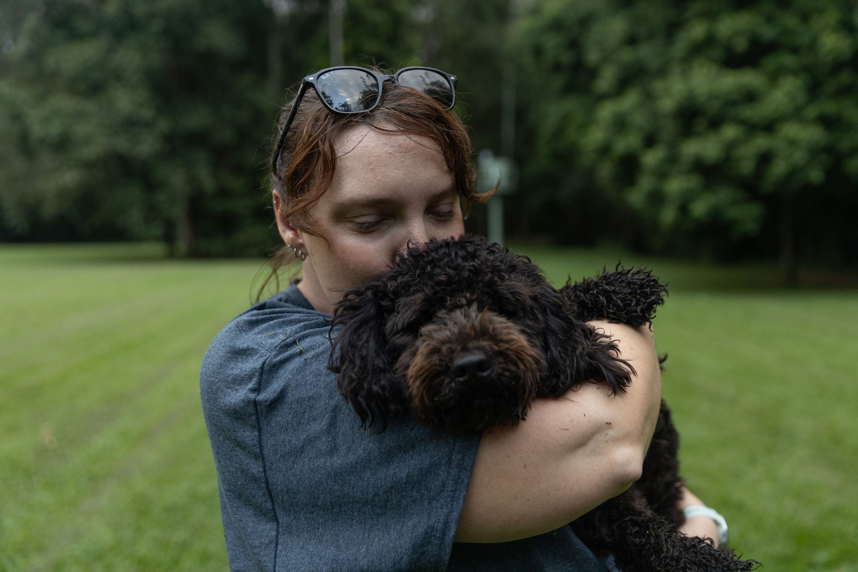 Tester with her dog